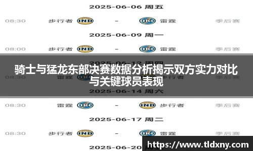骑士与猛龙东部决赛数据分析揭示双方实力对比与关键球员表现