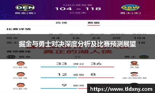 掘金与勇士对决深度分析及比赛预测展望